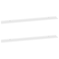 vidaXL Estantes de pared 2 unidades blanco 115x9x3 cm