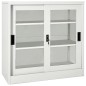 vidaXL Armario con puerta corredera gris claro acero 90x40x90 cm vidaXL Armario con puerta corredera gris claro acero 90x40x90 cm