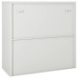 vidaXL Armario con puerta corredera gris claro acero 90x40x90 cm vidaXL Armario con puerta corredera gris claro acero 90x40x90 cm