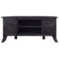 vidaXL Mueble de TV madera caoba maciza negro claro café 100x40x45 cm vidaXL Mueble de TV madera caoba maciza negro claro café 100x40x45 cm