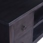vidaXL Mueble de TV madera caoba maciza negro claro café 100x40x45 cm vidaXL Mueble de TV madera caoba maciza negro claro café 100x40x45 cm