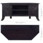 vidaXL Mueble de TV madera caoba maciza negro claro café 100x40x45 cm vidaXL Mueble de TV madera caoba maciza negro claro café 100x40x45 cm