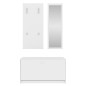 vidaXL Set de mueble zapatero 3 en 1 madera contrachapada blanco vidaXL Set de mueble zapatero 3 en 1 madera contrachapada blanco