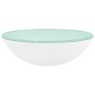 vidaXL Lavabo de vidrio templado blanco 42x14 cm vidaXL Lavabo de vidrio templado blanco 42x14 cm