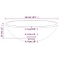 vidaXL Lavabo de vidrio templado blanco 42x14 cm vidaXL Lavabo de vidrio templado blanco 42x14 cm