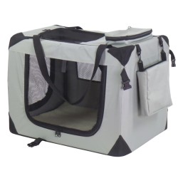 @Pet Transportín para perros nailon 70x52x50 cm gris 11072