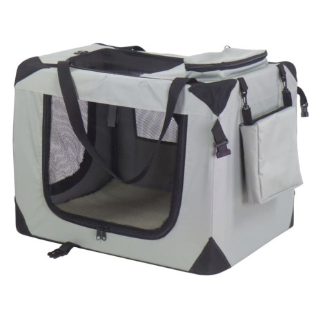 @Pet Transportín para perros Nylon gris 90x61x65 cm 11074