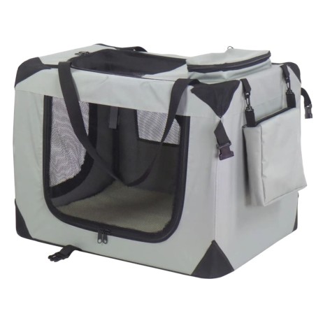 @Pet Transportín para perros Nylon gris 90x61x65 cm 11074
