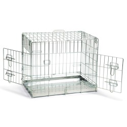 Beeztees Jaula para perros plateada 62x44x49 cm
