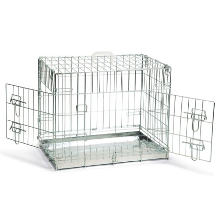 Beeztees Jaula para perros plateada 62x44x49 cm