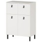 Germania Cajonera GW-Tulsa 60x35x86 cm blanco Germania Cajonera GW-Tulsa 60x35x86 cm blanco