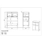 Germania Cajonera GW-Tulsa 60x35x86 cm blanco Germania Cajonera GW-Tulsa 60x35x86 cm blanco