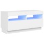 vidaXL Mueble para TV con luces LED blanco 80x35x40 cm vidaXL Mueble para TV con luces LED blanco 80x35x40 cm