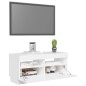 vidaXL Mueble para TV con luces LED blanco 80x35x40 cm vidaXL Mueble para TV con luces LED blanco 80x35x40 cm