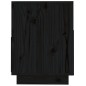 vidaXL Mueble de TV de madera maciza de pino negro 140x37x50 cm