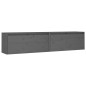 vidaXL Armario de pared 2 uds madera maciza de pino gris 80x30x35 cm vidaXL Armario de pared 2 uds madera maciza de pino gris 80x30x35 cm