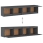 vidaXL Armario de pared 2 uds madera maciza de pino gris 80x30x35 cm vidaXL Armario de pared 2 uds madera maciza de pino gris 80x30x35 cm