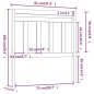vidaXL Cabecero de cama madera maciza de pino blanco 81x4x100 cm