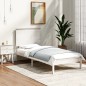 vidaXL Estructura de cama individual madera maciza blanco 90x190 cm
