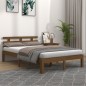 vidaXL Estructura de cama madera maciza marrón miel 140x200 cm vidaXL Estructura de cama madera maciza marrón miel 140x200 cm