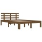 vidaXL Estructura de cama madera maciza marrón miel 140x200 cm vidaXL Estructura de cama madera maciza marrón miel 140x200 cm