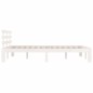 vidaXL Estructura de cama madera maciza blanco tamaño king 150x200 cm