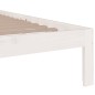 vidaXL Estructura de cama madera maciza blanco tamaño king 150x200 cm