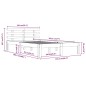 vidaXL Estructura de cama madera maciza blanco tamaño king 150x200 cm