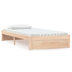 vidaXL Estructura de cama madera maciza blanca 100x200 cm