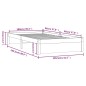 vidaXL Estructura de cama madera maciza blanca 100x200 cm vidaXL Estructura de cama madera maciza blanca 100x200 cm