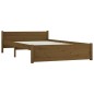 vidaXL Estructura de cama doble madera maciza marrón miel 120x190 cm vidaXL Estructura de cama doble madera maciza marrón miel 120x190 cm