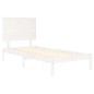 vidaXL Estructura de cama individual madera maciza blanco 90x190 cm