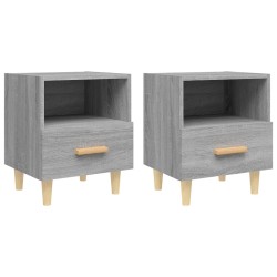 vidaXL Mesitas de noche 2 unidades color gris Sonoma 40x35x47 cm