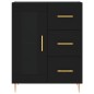 vidaXL Aparador alto madera contrachapada negro 69,5x34x180 cm vidaXL Aparador alto madera contrachapada negro 69,5x34x180 cm