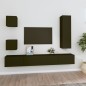 vidaXL Set de muebles para TV 5 piezas madera contrachapada negro vidaXL Set de muebles para TV 5 piezas madera contrachapada negro