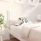 vidaXL Cabecero de cama madera maciza de pino blanco 95,5x4x100 cm vidaXL Cabecero de cama madera maciza de pino blanco 95,5x4x100 cm