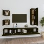 vidaXL Set de muebles para TV 5 piezas madera contrachapada negro vidaXL Set de muebles para TV 5 piezas madera contrachapada negro
