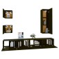 vidaXL Set de muebles para TV 5 piezas madera contrachapada negro vidaXL Set de muebles para TV 5 piezas madera contrachapada negro