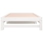 vidaXL Sofá cama extraíble madera maciza de pino blanco 2x(90x200) cm