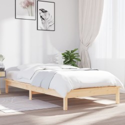 vidaXL Estructura de cama madera maciza de pino 75x190 cm