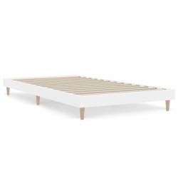 vidaXL Estructura de cama madera contrachapada blanca 100x200 cm