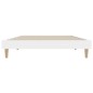 vidaXL Estructura de cama madera contrachapada blanca 100x200 cm vidaXL Estructura de cama madera contrachapada blanca 100x200 cm