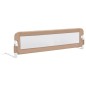 vidaXL Barandilla de seguridad cama de niño poliéster taupe 150x42 cm vidaXL Barandilla de seguridad cama de niño poliéster taupe 150x42 cm