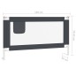 vidaXL Barandilla de seguridad cama de niño gris oscuro tela 140x25 cm vidaXL Barandilla de seguridad cama de niño gris oscuro tela 140x25 cm
