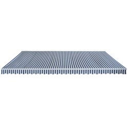 vidaXL Toldo plegable de operación manual 600 cm azul y blanco