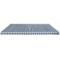 vidaXL Toldo plegable de operación manual 600 cm azul y blanco vidaXL Toldo plegable de operación manual 600 cm azul y blanco