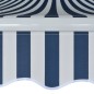 vidaXL Toldo plegable de operación manual 600 cm azul y blanco vidaXL Toldo plegable de operación manual 600 cm azul y blanco
