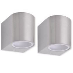 vidaXL Lámparas de pared para exteriores 2 piezas