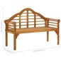 vidaXL Banco de jardín 135 cm madera de acacia maciza
