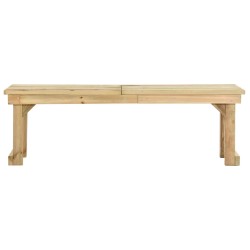 vidaXL Banco de jardín de madera de pino impregnada 140 cm